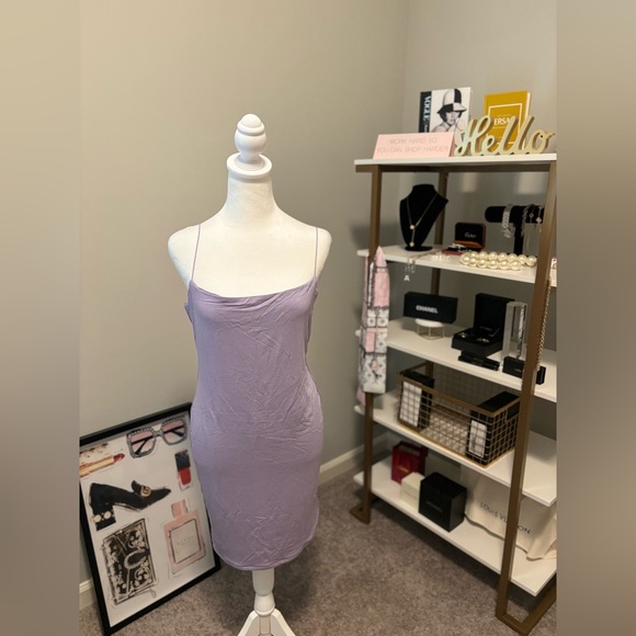 NAKED WARDROBE Get in Line Sleeveless BodyCon Mini Dress Purple Women’s 2X - Picture 4 of 8